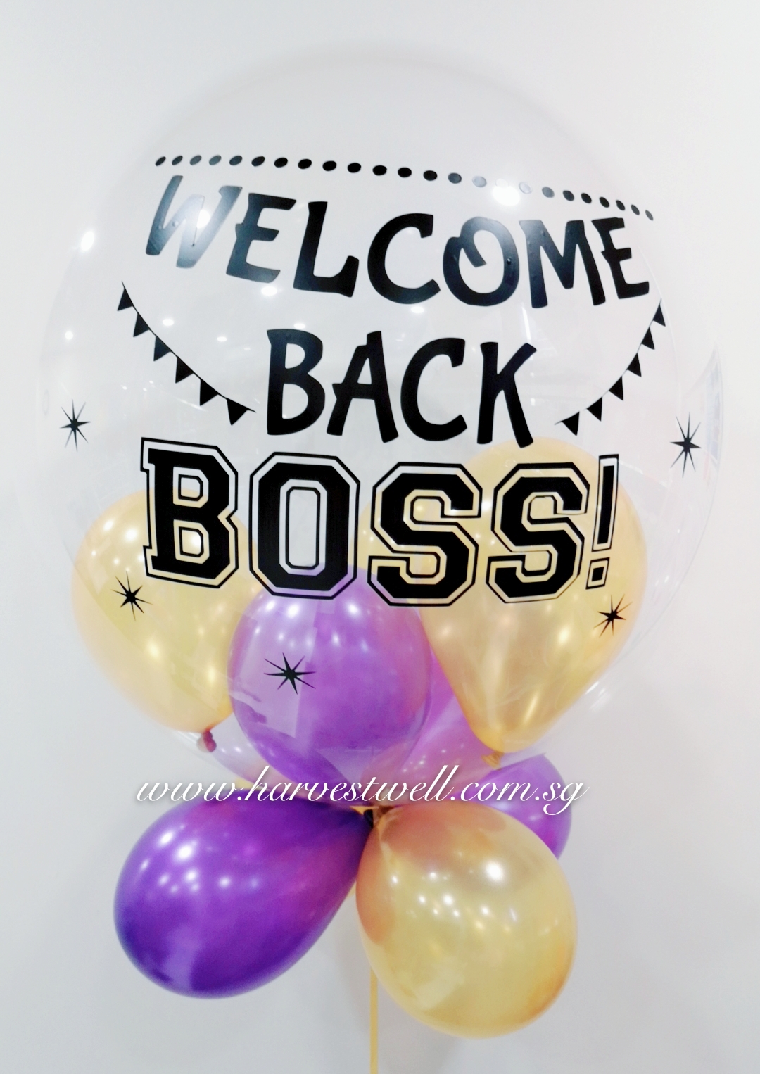 Customised Welcome Back Boss Bubble Balloon Helium Balloons Delivery Everyday Party Shop In